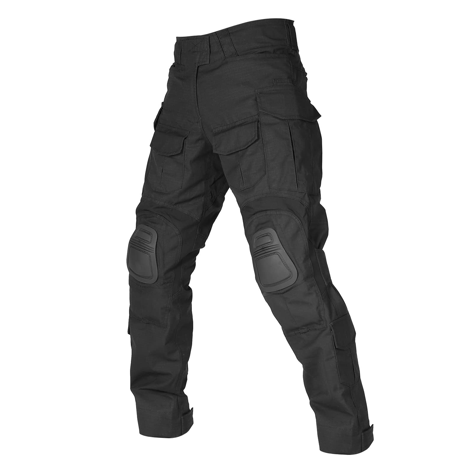 VOTAGOO Combat Pants with Knee Pads, G3 Hunting Multicam Pants for Men  Tactical Military Paintball Trousers Airsoft Gear Black X-Large