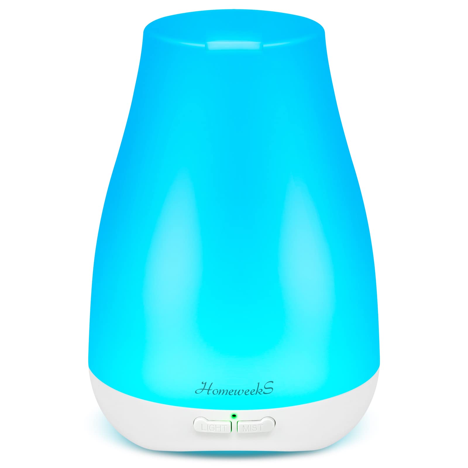 Homeweeks Diffusers, 100ml Colorful Essential Oil Diffuser with Adjustable  Mist Mode,Auto Off Aroma Diffuser for Bedroom/Office/Trip (100 ML 1 Pack)  Basic White