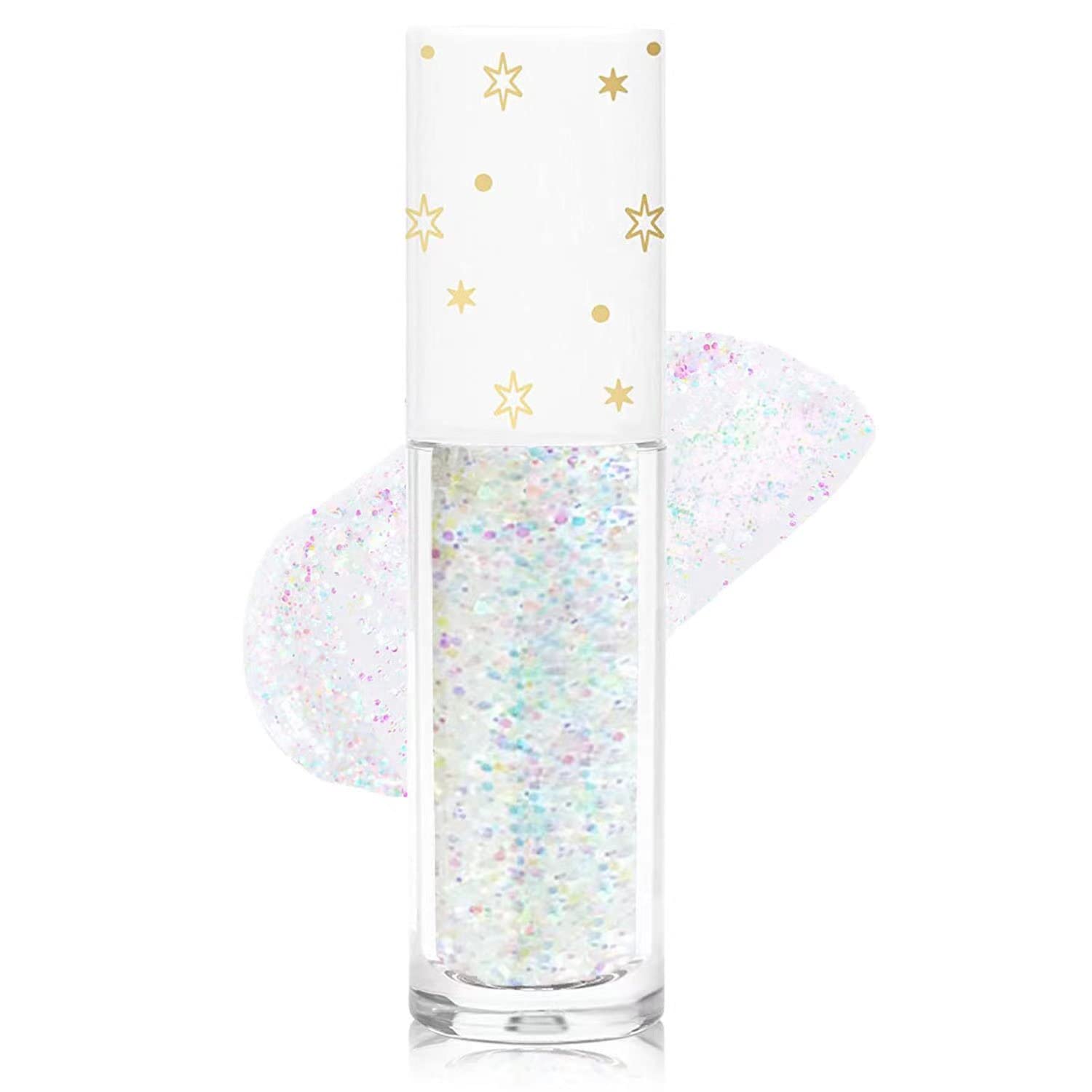 YMH BEAUTE Liquid Glitter Eyeshadow Pigmented Long Lasting Quick Drying  Easy to Apply Loose Glitter Glue for Eye Crystals Makeup (Transparent  Flashing Colorful Sequins 01) 01 Transparent Flashing Colorful Sequins
