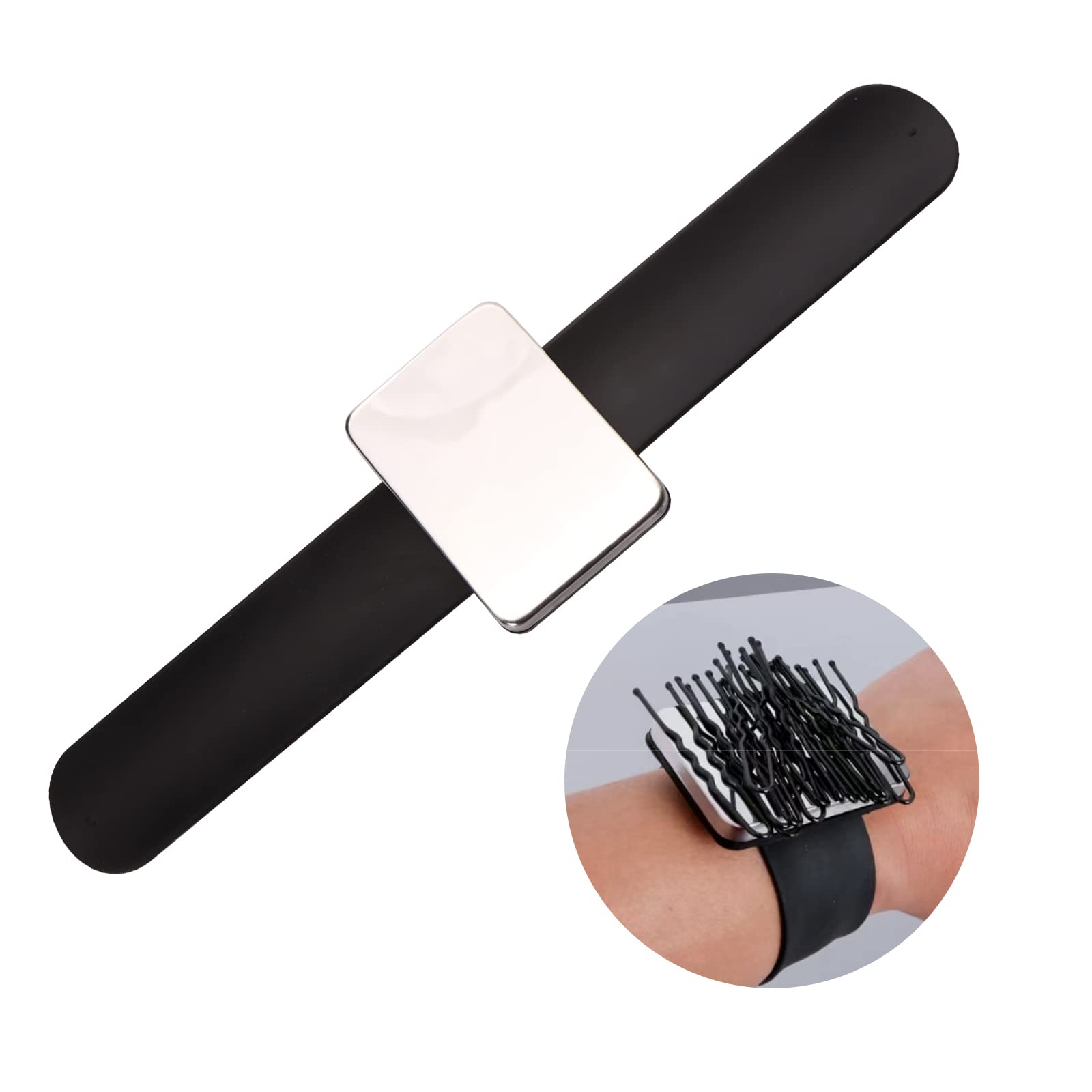 Magnetic Silicone Wrist Strap Bracelet to Hold Metal Bobby Pins and Clips  in Easy Reach 