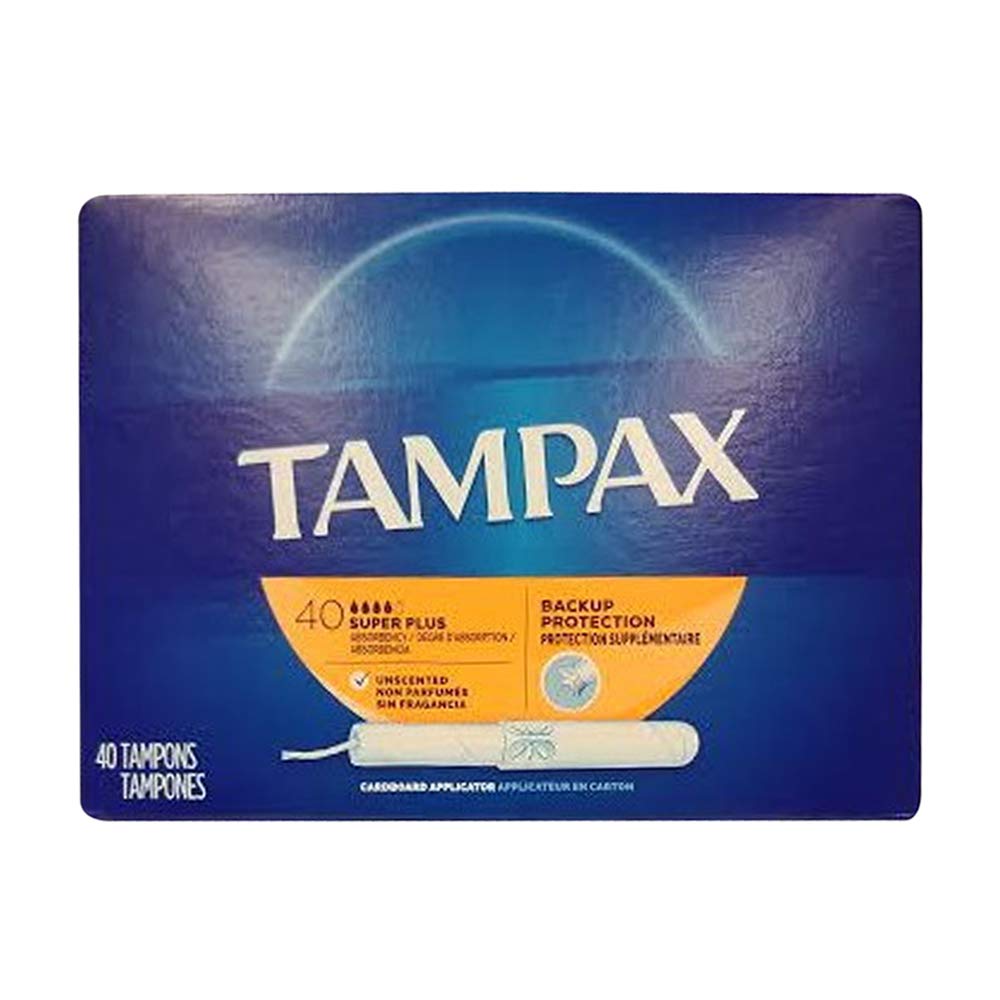 Tampax Super Plus Tampons with Flushable Cardboard Applicator40 ct