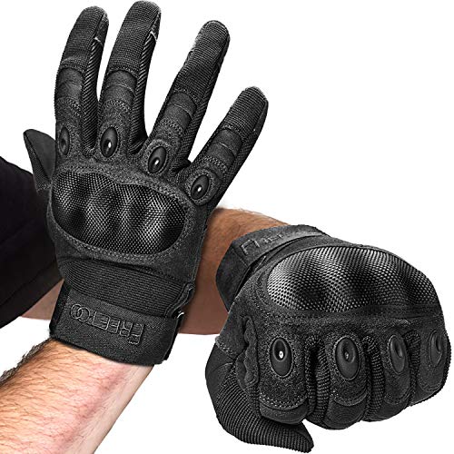 Generic FREETOO Mechanic Work Gloves, [Full Palm Protection] [Excellent  Grip] Working Gloves with Padded Leather for Men Women, Knuckle