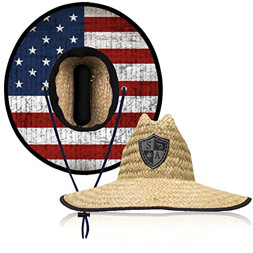 S A Company Bucket Hat UV 50+ for Adults, American Flag