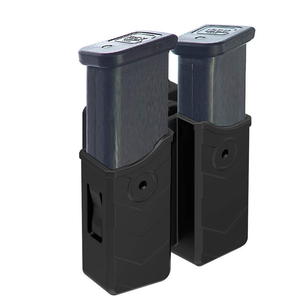  OWB Double Mag Pouch for S&W M&P 9/40, Sig P320, Beretta  92/96, Springfield XD 9/40 & More - USA Made - Signature Double Magazine  Carrier with Tek-Lok Belt Attachment Clip