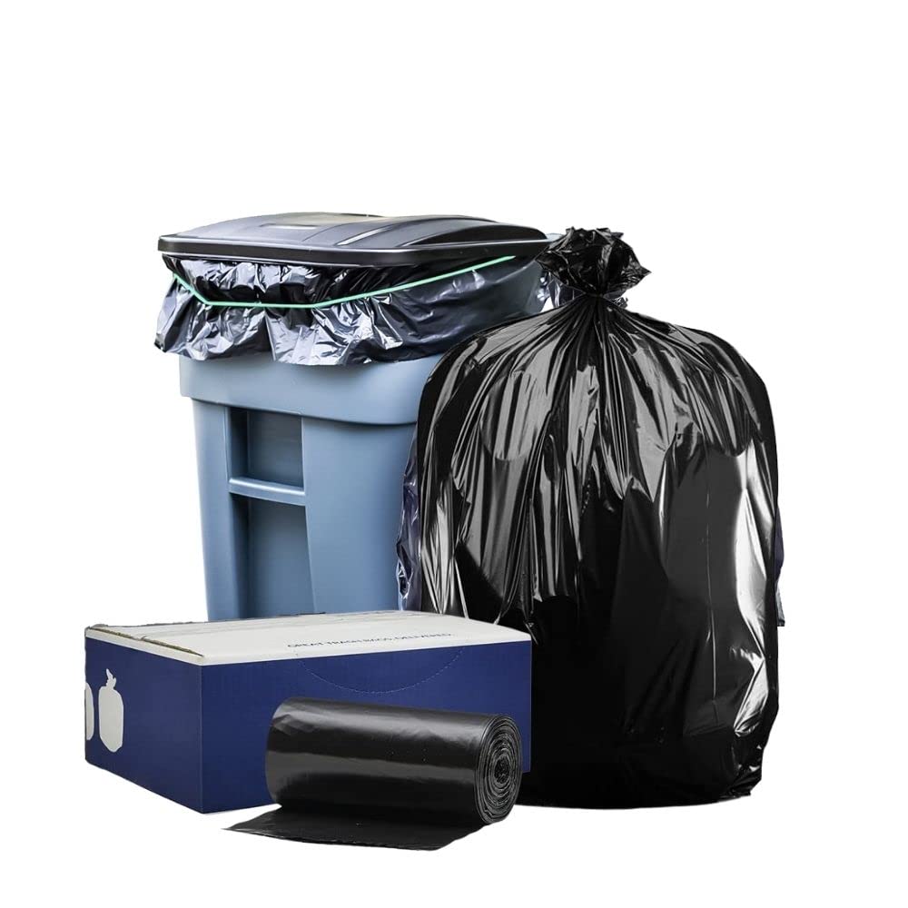 55-60 Gallon Trash Bags Heavy Duty 3 Mil, Contractor Bags 3 Mil. 55-60  Gallon Heavy Duty X-Large Black Trash Bags 3 Mil 50 Gallon, 55 Gallon, 60