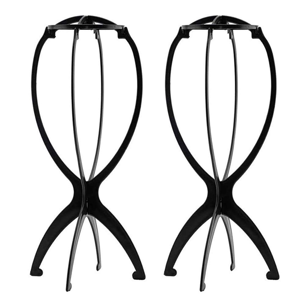 Hanging Wig, Toupee, Hairpiece Stand, 2/4 Pcs Portable Black Wig Hanger for Display Wigs and Hats, Collapsible Wig Display Holder Tool,Temu