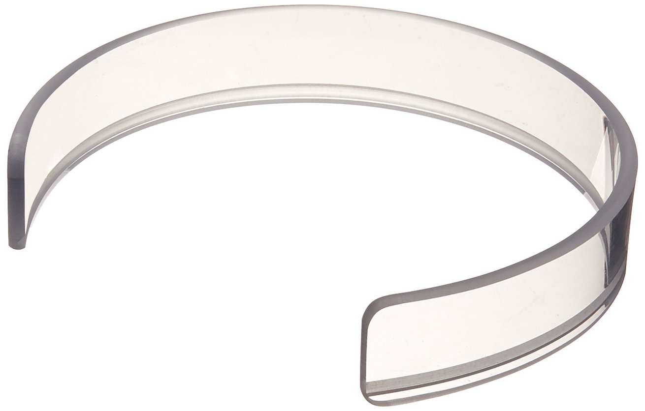 Sammons Preston Invisible Food Guard, Reusable Snap-On Plastic Ring Fits  8.5-10 Plate, 1.25 High Crystal Clear Plastic Plate Ring, Kitchen Aid  with Sure Fit to Prevent Spills, Dishwasher Safe Guard Fits 8.5-10