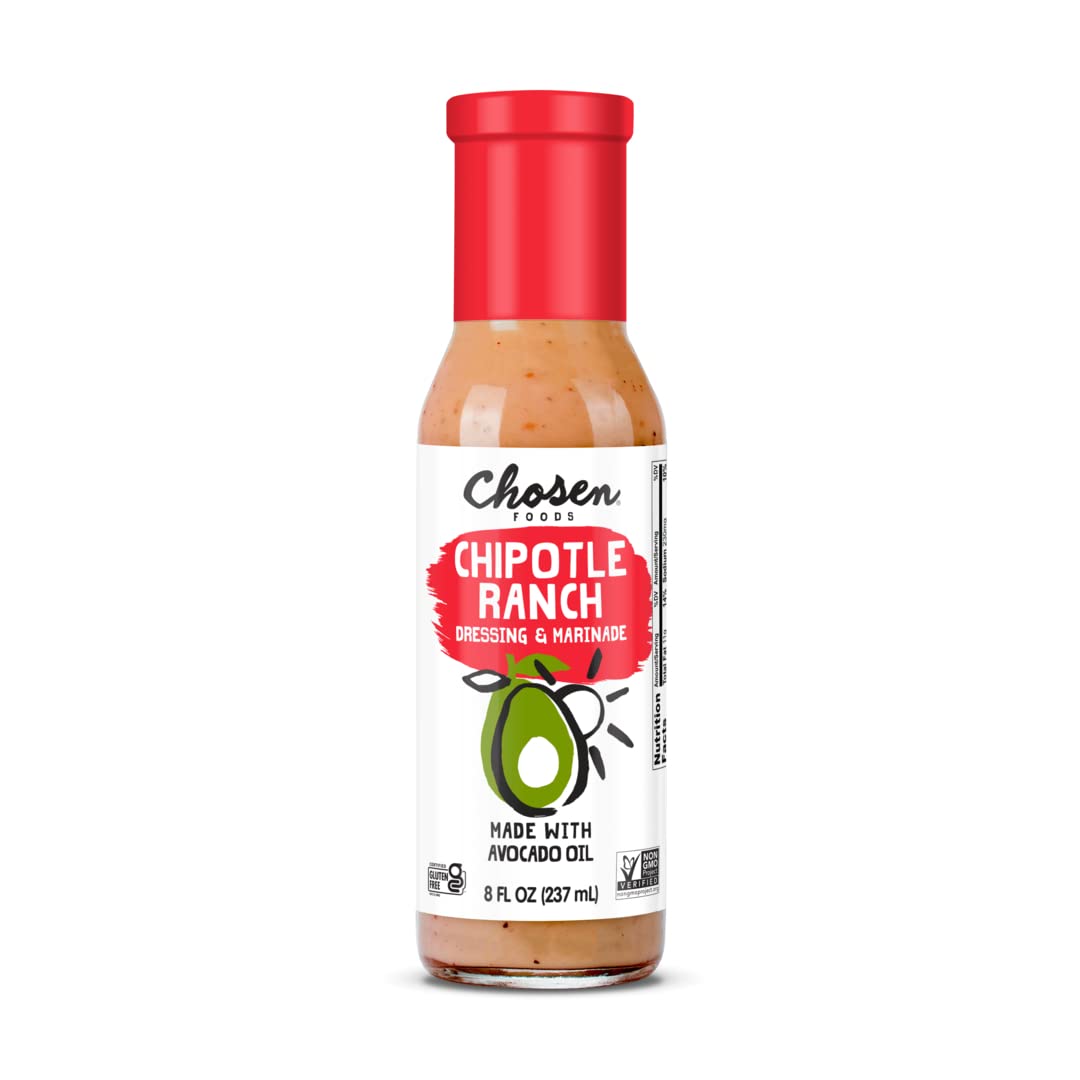 Dressing & Marinade Made with Avocado Oil, Vegan Ranch, 8 fl oz