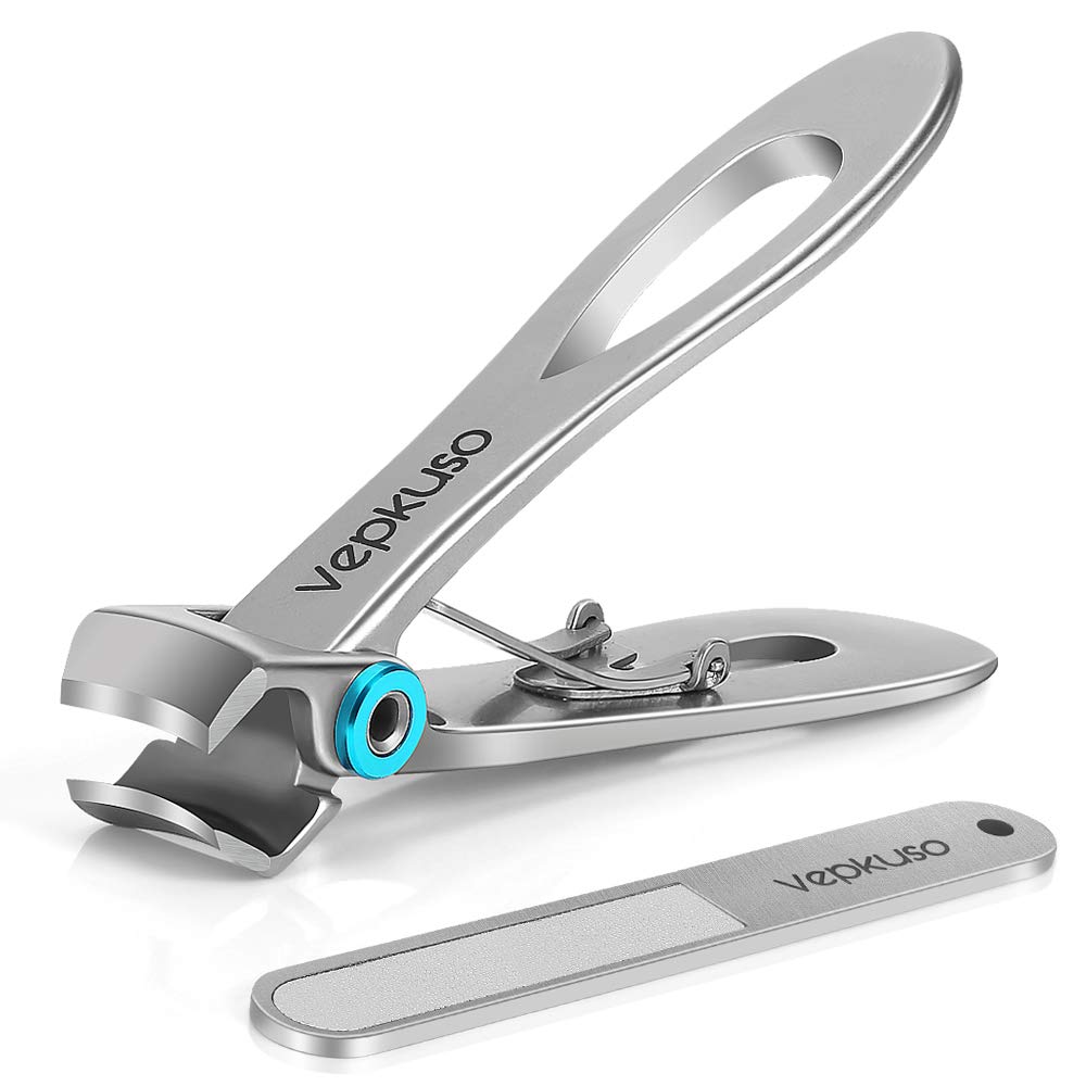 Body Toolz Toenail Clipper with Heavy Duty Rubber Grips Cut Thick Nails Perfect for Adults & Seniors, Size: 5-1/2, Silver