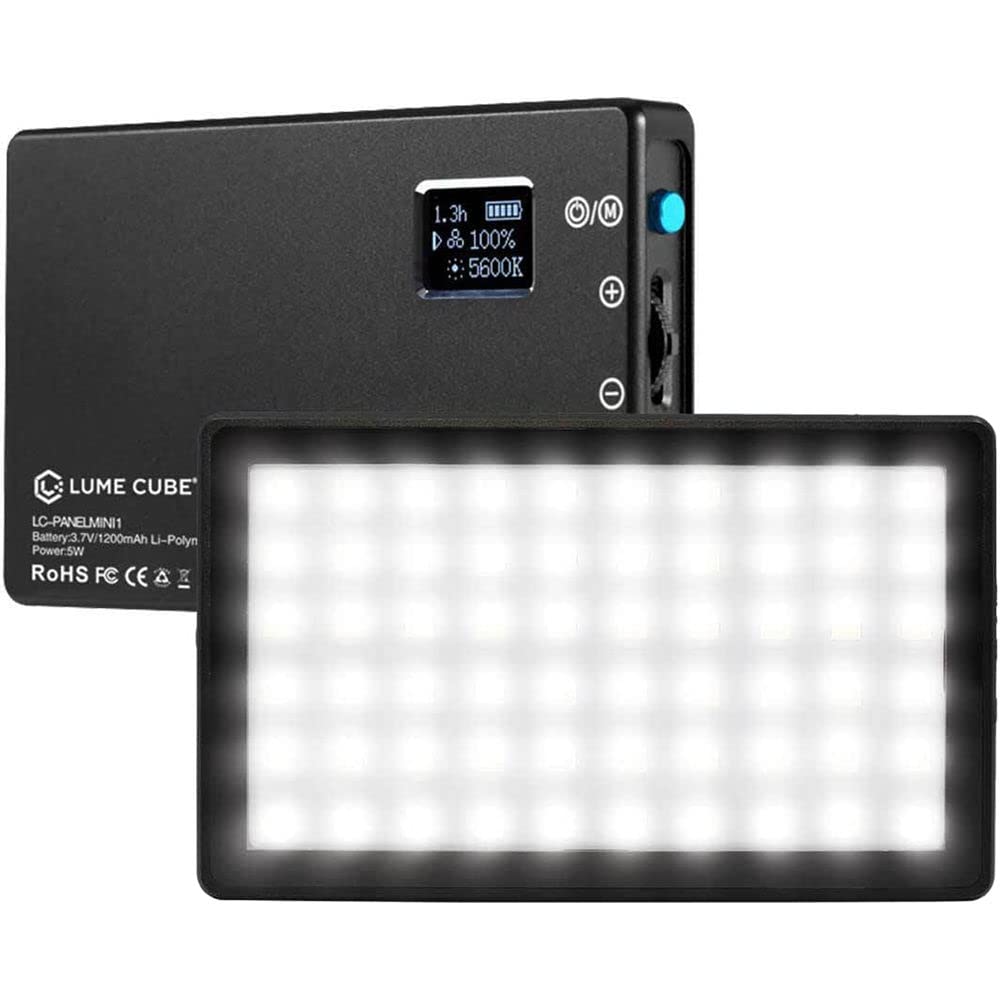 Lume Cube Bicolor Panel Mini LED Light for Professional DSLR Cameras, Adjustable  Panel Mini, LCD Display, Photo and Video Lighting, Long Battery Life