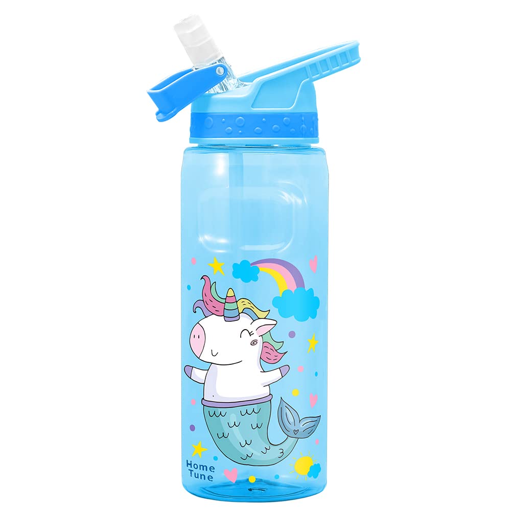 Home Tune Cute Water Bottle for School Kids Girls Boys Soft