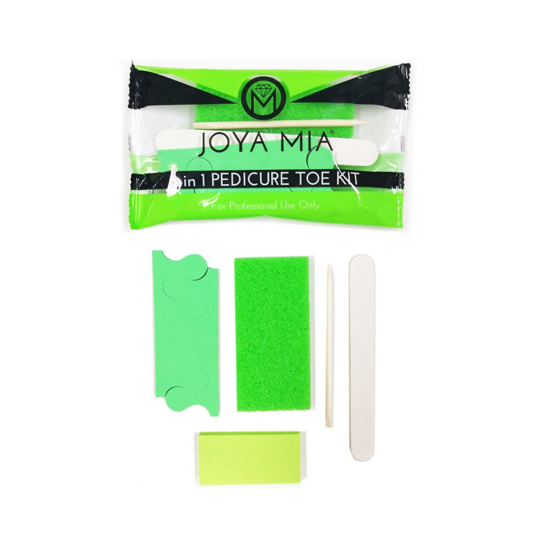 Disposable Pedicure Kit 5in1 by Joya Mia Including: Pumice Pad