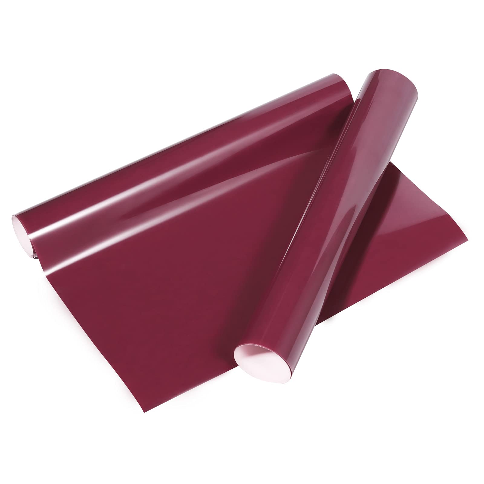 VINYL FROG Heat Transfer Vinyl Roll HTV Vinyl - 12x5ft Maroon Iron on Vinyl  for T-Shirts Heat Press Vinyl for DIY Craft Designs (Maroon) Maroon 12x5ft