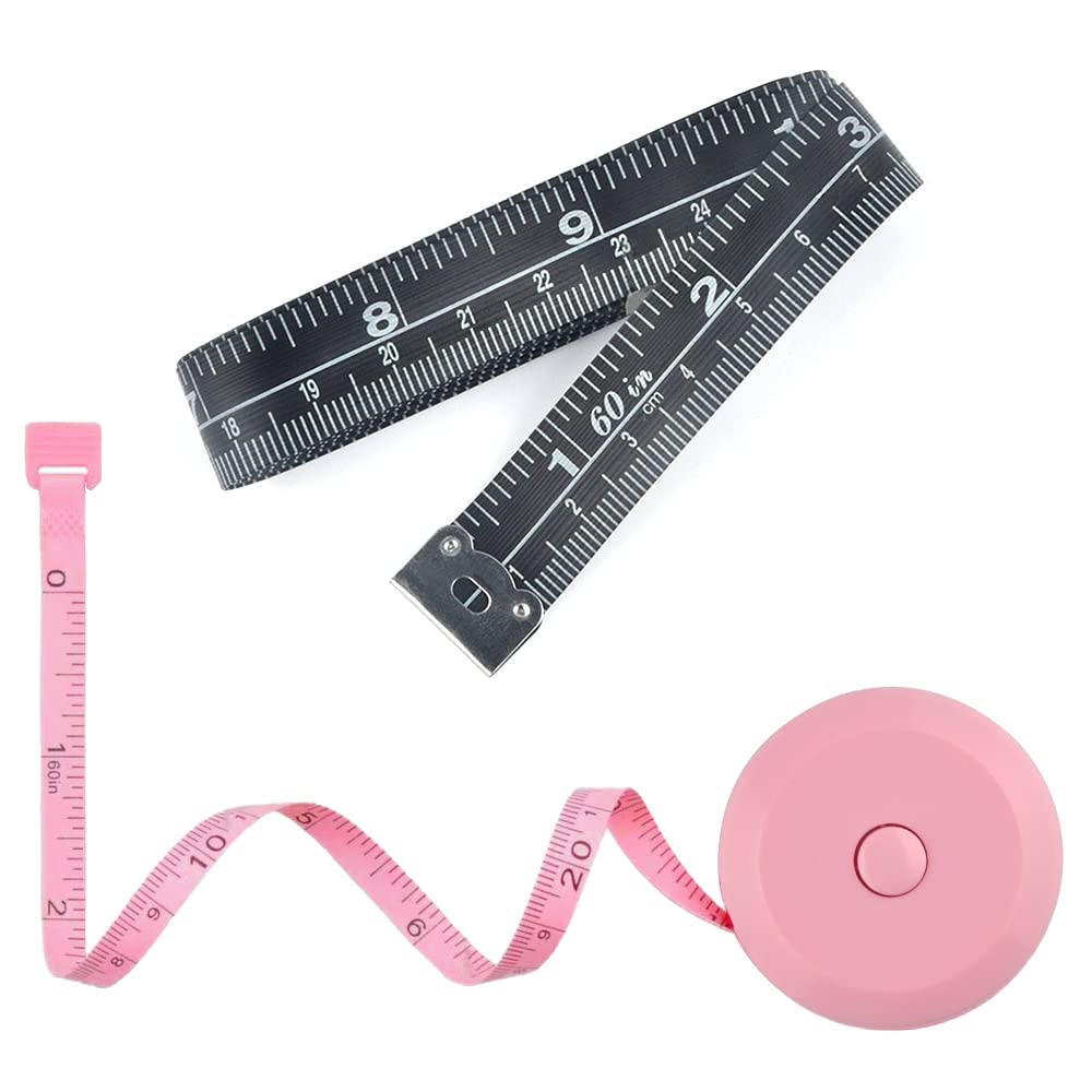  Tape Measure Measuring Tape for Body Sewing Tailor Fabric Cloth  Weight Loss Craft Supplies Soft Flexible Fiberglass Ruler Dual Scale  Measurement Tape (Pink, 60 INCH / 150 cm) : Arts, Crafts & Sewing