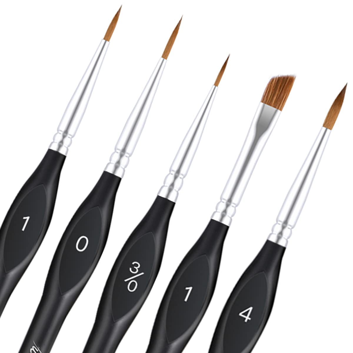 Kolinsky Sable Brush for Miniatures, Fuumuui 5pcs Fine Tip & Angle Sable  Detail Citadel Model Paint Brushes with Triangular Handle for Acrylic  Painting on Canvas, Watercolor, Oil, Model Painting