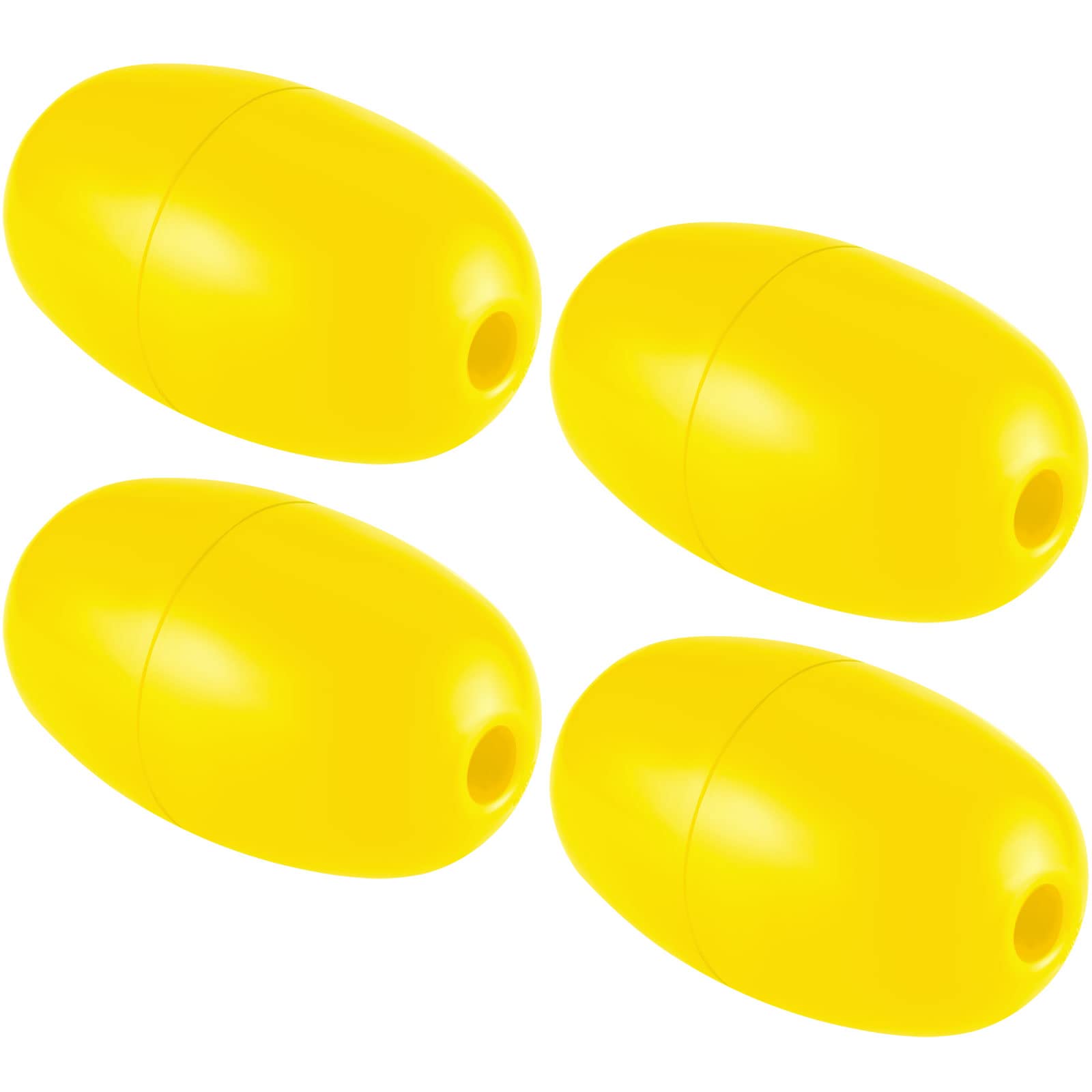 Lewtemi 4 Pieces Rope Floats Marine, 4.72'' x 2.75'', Deep Water Fishing  Marker Buoys for Boats Swimming Kayak Crabbing Trail Dock Pool Yellow 4