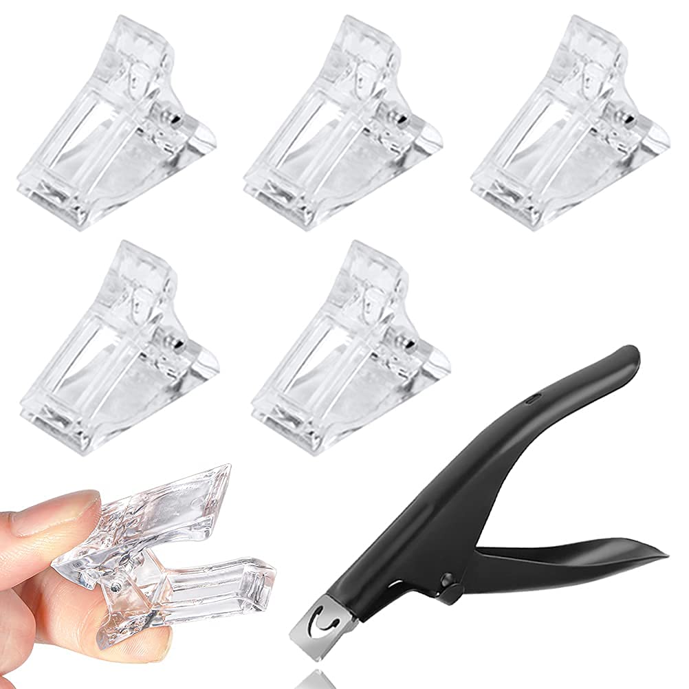 5 PCS Nail Tips Clips for Polygel Nail Forms, Nail Tips Clips Kit