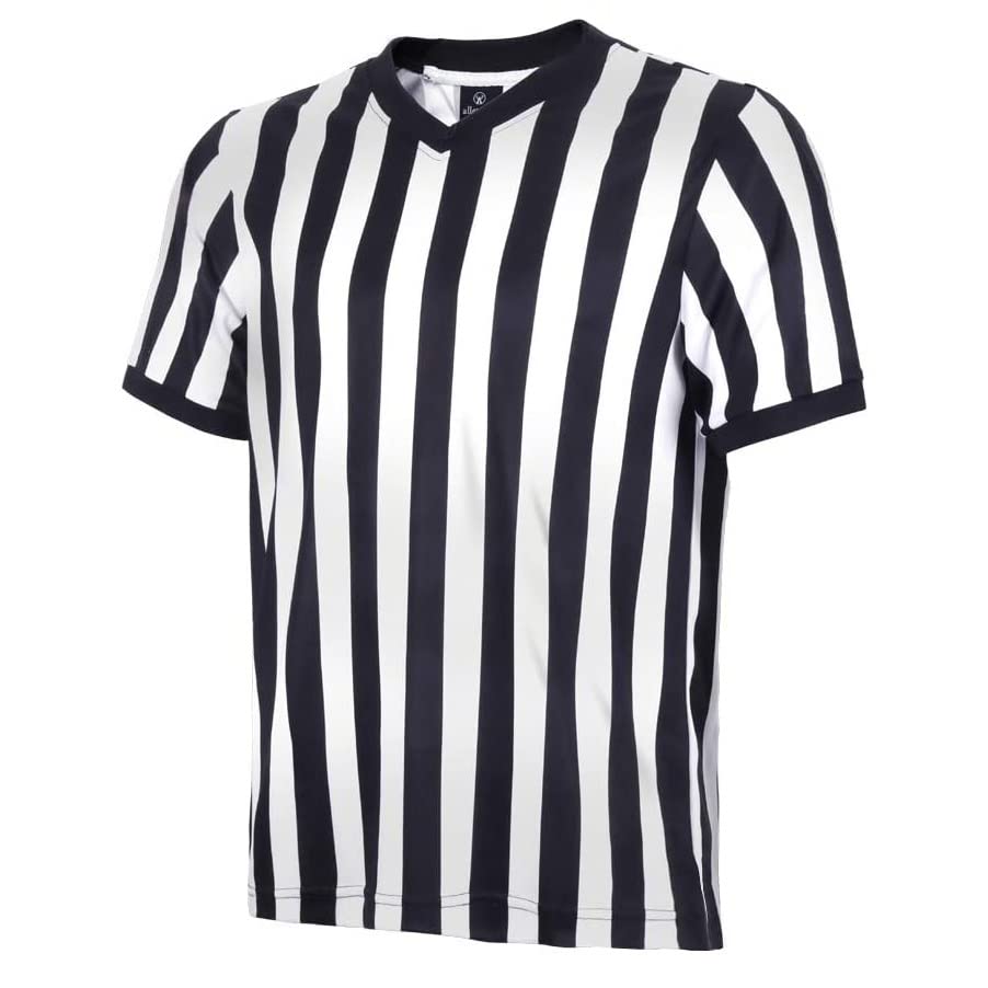 allentian Men's Referee Shirt - Official Black & White Stripe Referee ...