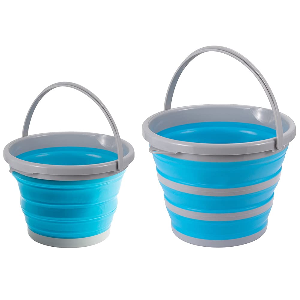 Foldable Bucket Collapsible - Collapsible Bucket with Handle Foldable Beach  Toys Container Buckets for Cleaning Hiking Camping