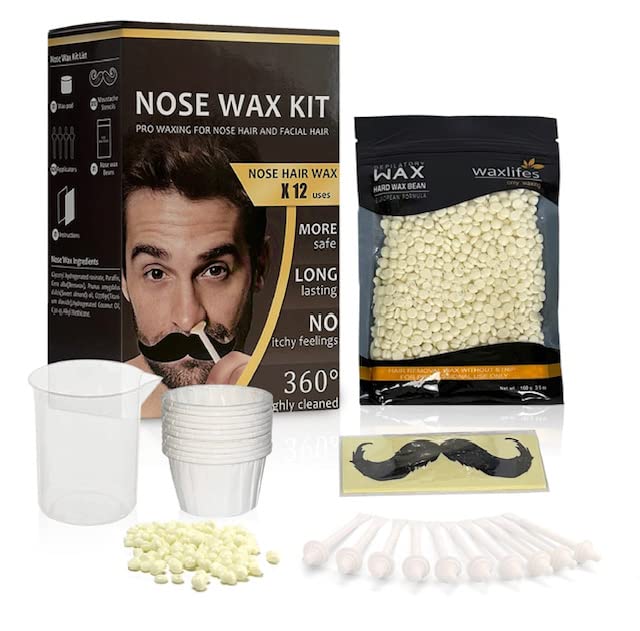 Nose Wax Kit for Men Women, Nose Hair Removal Ear Hair Waxing Kit