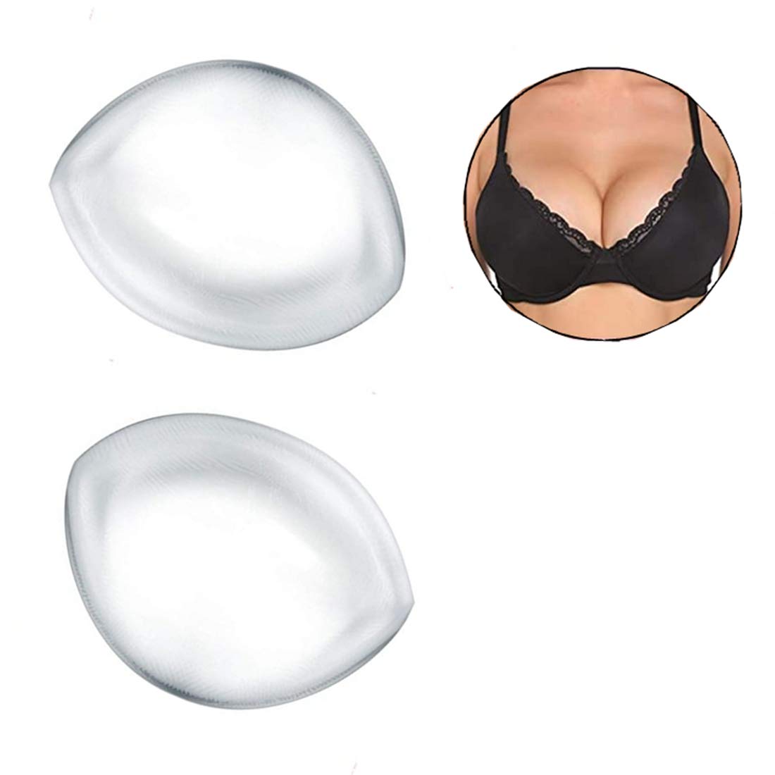 Silicone Bra Inserts, Gel Breast Pads to Enhance Cleavage, Bra Inserts Push  Up, Add 1-2 Cups, Suitable for Bras/Dresses/Suspenders/Swimsuits