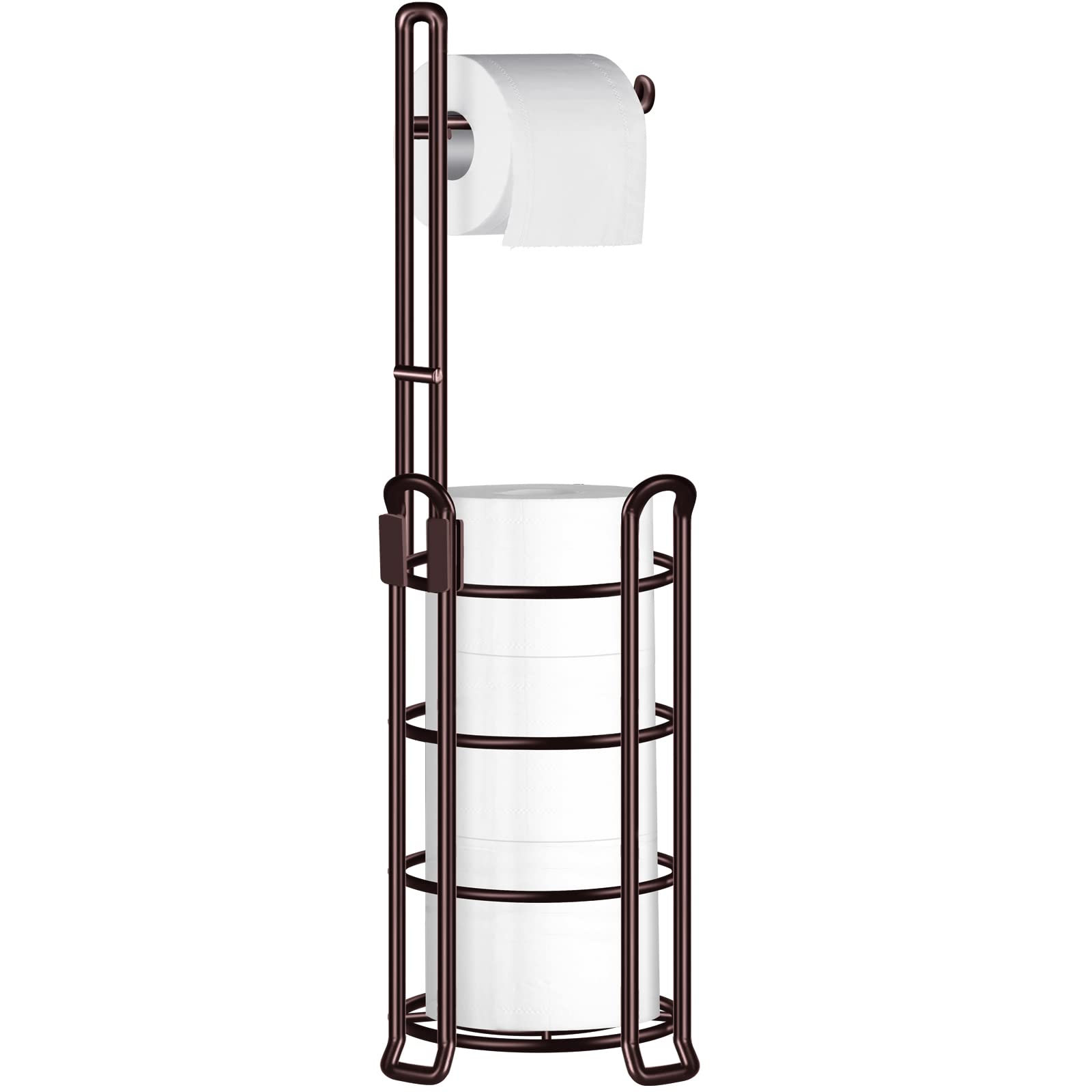 Standing Toilet Paper Holder Organizer Storage Basket Toilet Shelves  Bathroom Accessories Detachable Paper Rolls Holder Stand