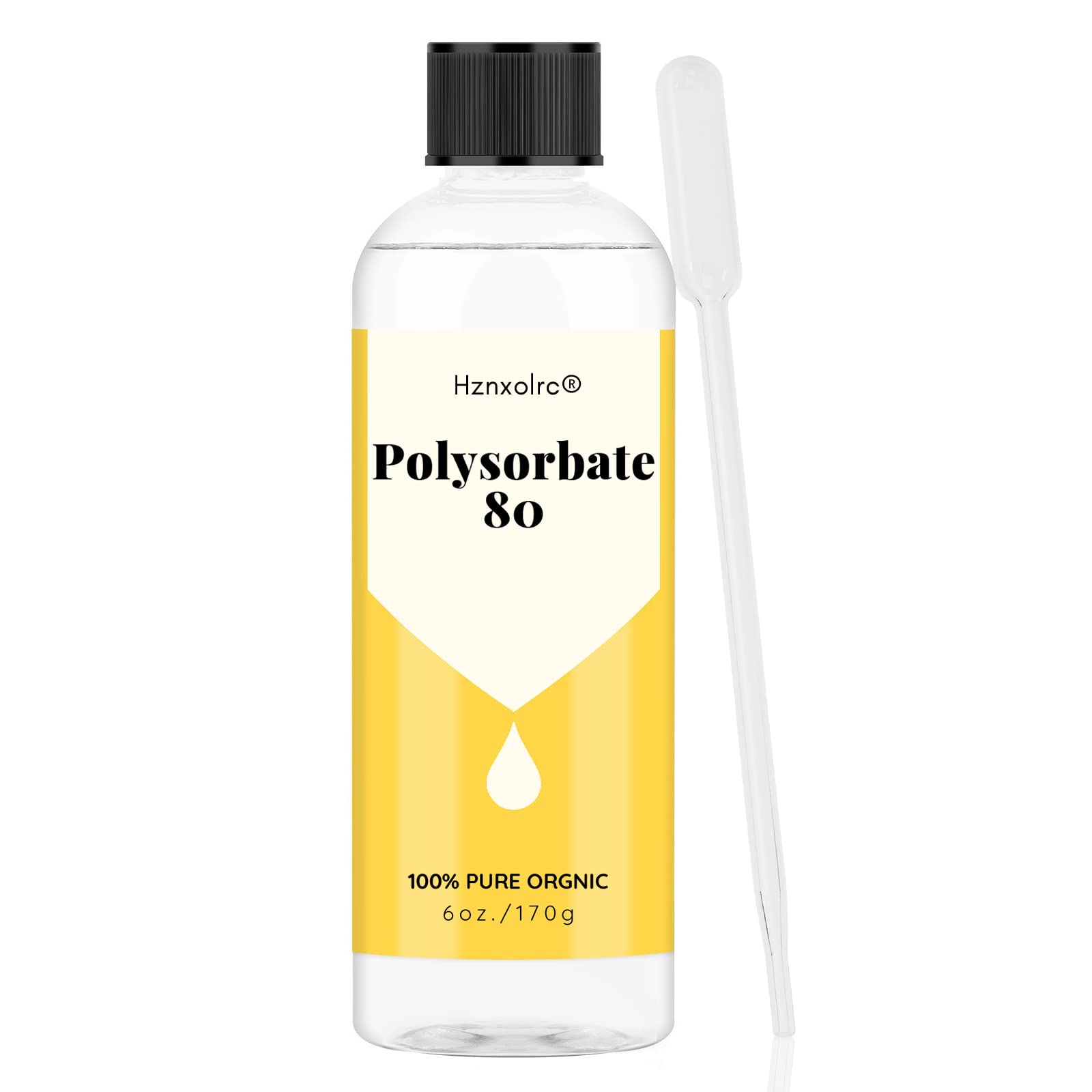 6 oz Polysorbate 80 for Bath Bombs Premium Polysorbate 80 (Sorbitan Oleate)  Liquid 100% Pure Cosmetics Grade Gentle on Skin Suitable for Making Lotions