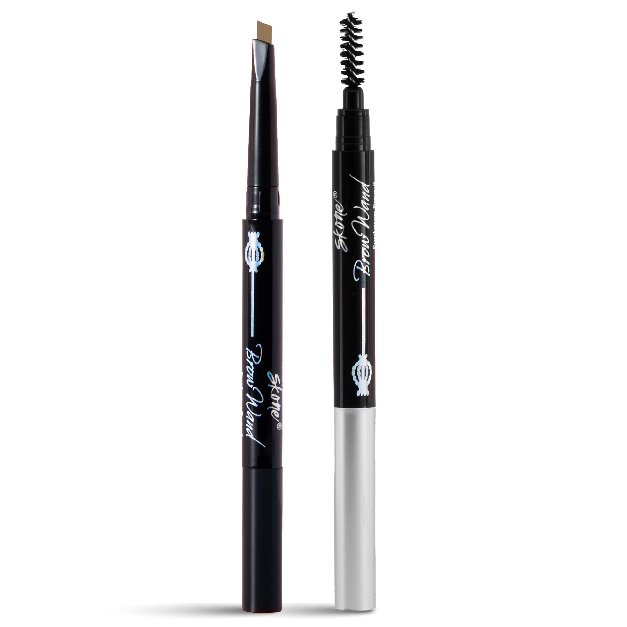 Skone Cosmetics Brow Wand Eyebrow Pencil - Retractable Brow Pencil with  Brow Brush, Long Lasting, Smudge Proof, Waterproof Eyebrow Makeup Pencil  Liner Pen - Creamy Chai for Platinum Blondes/Gray Hair