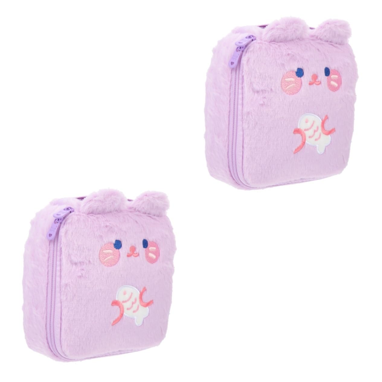 HONBAY Cute Stylish Large Capacity Sanitary Napkin Bag Tampons Pouch  Nursing Pad Holder Coin Purse Makeup Bag (Black)