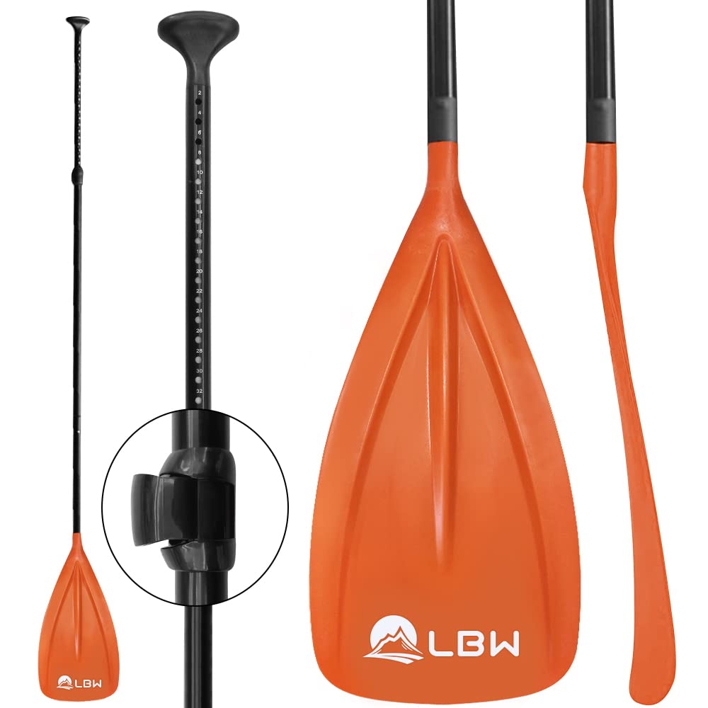 LBW Paddle Board Paddle, Adjustable 3-Pieces SUP Paddle, Aluminium Alloy  Floating Replacement Paddle for Paddle