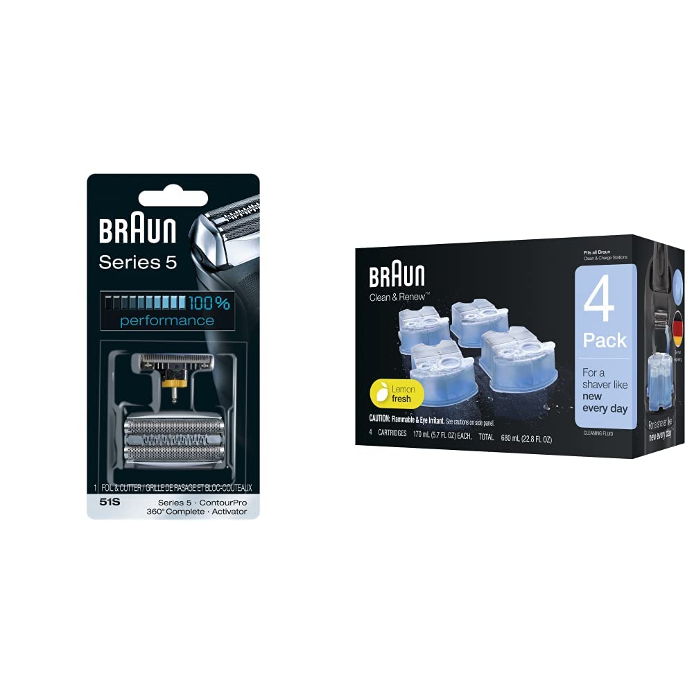 Braun Series 5 Combi 51S Foil and Cutter Replacement Pack (Formerly 8000  360 Complete or Activator)