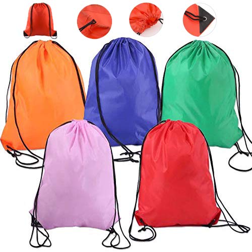 5pcs Black Gift Bag, Portable Plastic Storage Bag, For Party