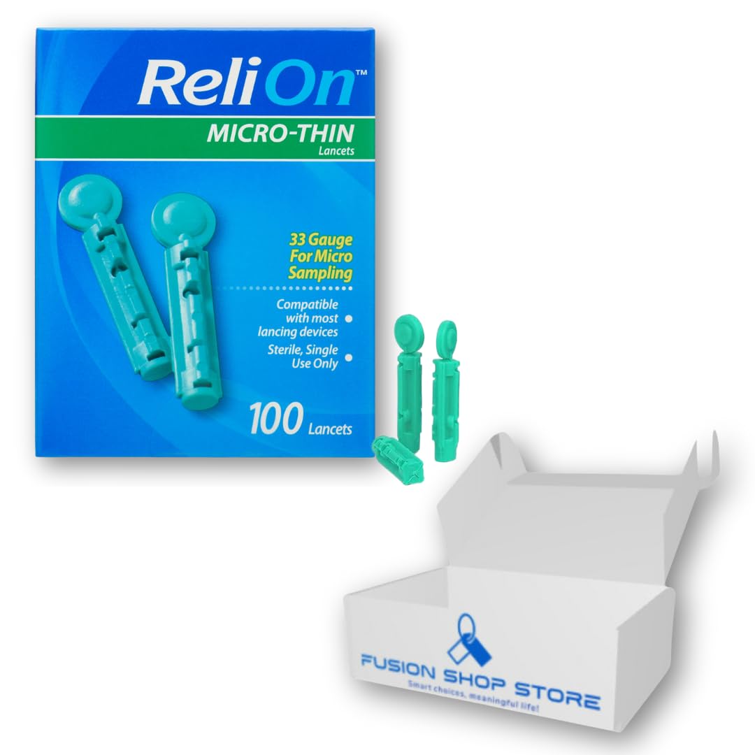 Lancets for Diabetes Testing ReliOn Micro Thin Lancets 33Gauge 100