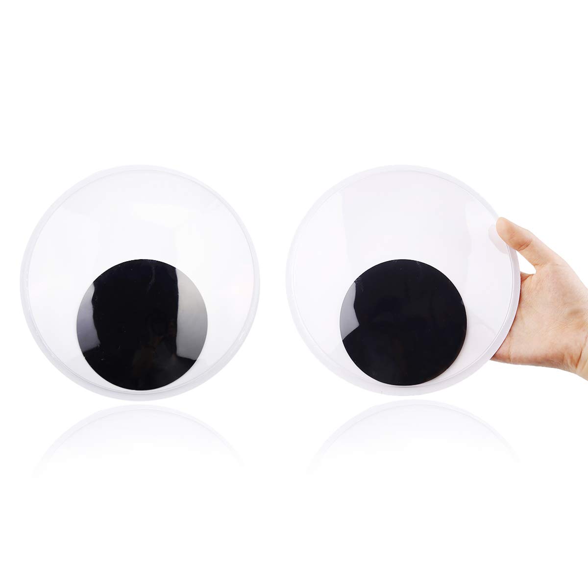 DIYASY 7.5 Inches Giant Googly Eyes, 2 Pcs Large Wiggle Eyes Self Adhesive  for DIY Craft Decorations and Christmas Ornaments. 7.5 Inch 2 pcs