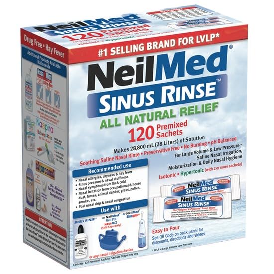 NeilMed Sinus Rinse Saline Nasal Rinse Premixed Packets - 100ct