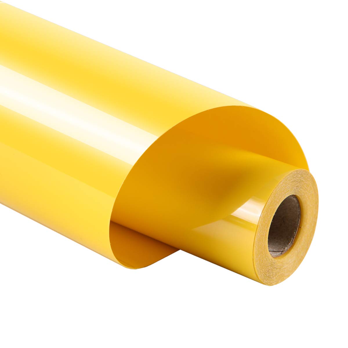 guangyintong Heat Transfer Vinyl for T-Shirts 12 x 8ft - Yellow HTV Vinyl  Roll Iron on-Easy to Cut &Weed Glossy Surface (Yellow k3) 01- Yellow K3