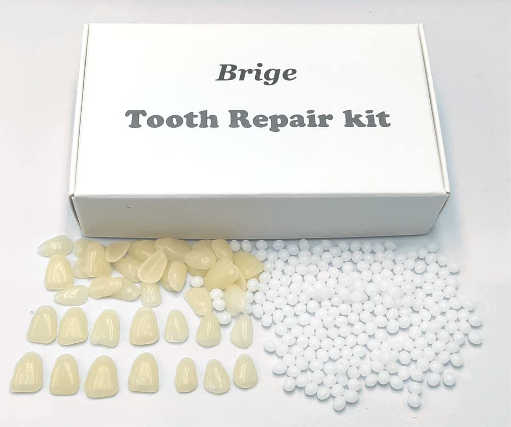 Tooth Repair Kit-Thermal Fitting Beads Granules and Fake Teeth for  Temporary Fixing Missing and Broken Tooth, Moldable Fake Teeth and Thermal  Beads