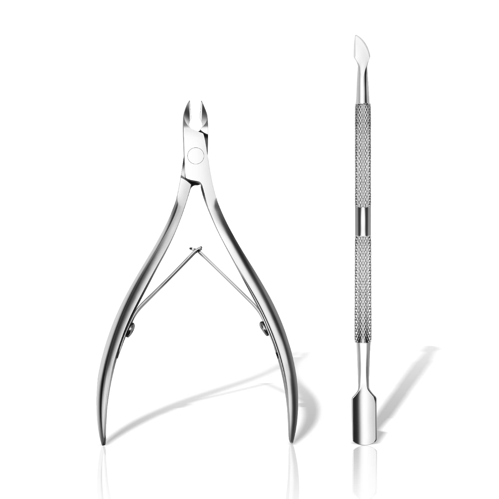 VGE BON Metal Cuticle Pusher and Nail Cleaner Set - Complete with Nail  Files, 100 Disposable Bands, and Precision Tip for Natural Nail Preparation  and Sides Cleaning-Nail Prep Tools: Buy Online at