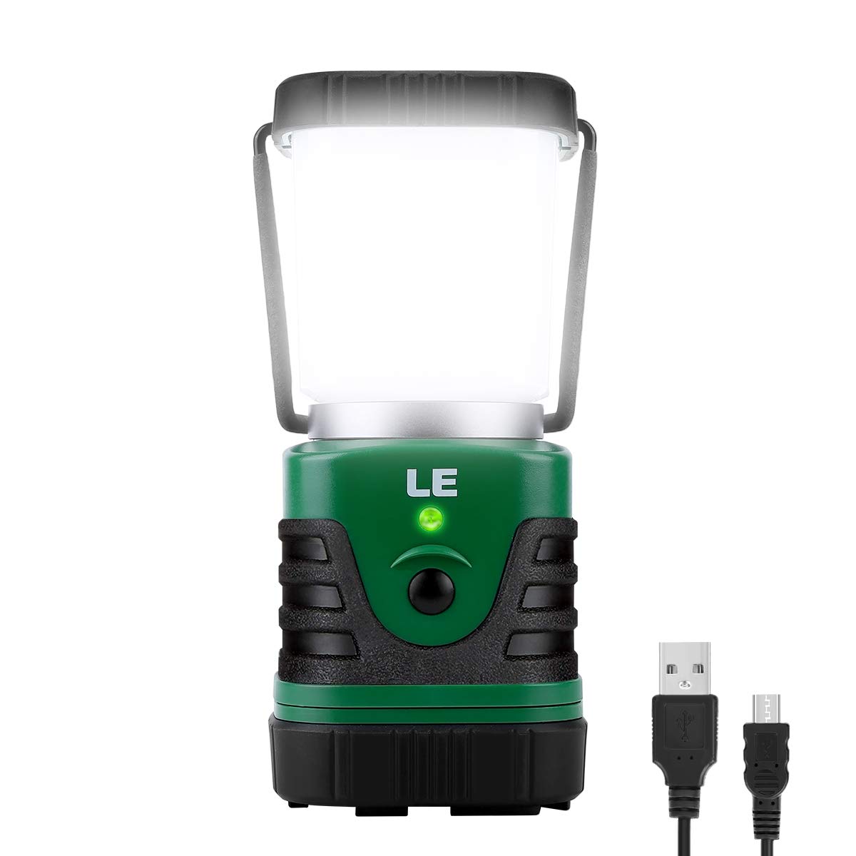  Lighting Ever LED Camping Lantern Rechargeable, Flashlight with  500LM, 5 Light Modes, 2600mAh Power Bank, IPX4 Waterproof, for Hurricane  Emergency, Outdoor, Hiking and Home, USB Cable Included : Sports & Outdoors