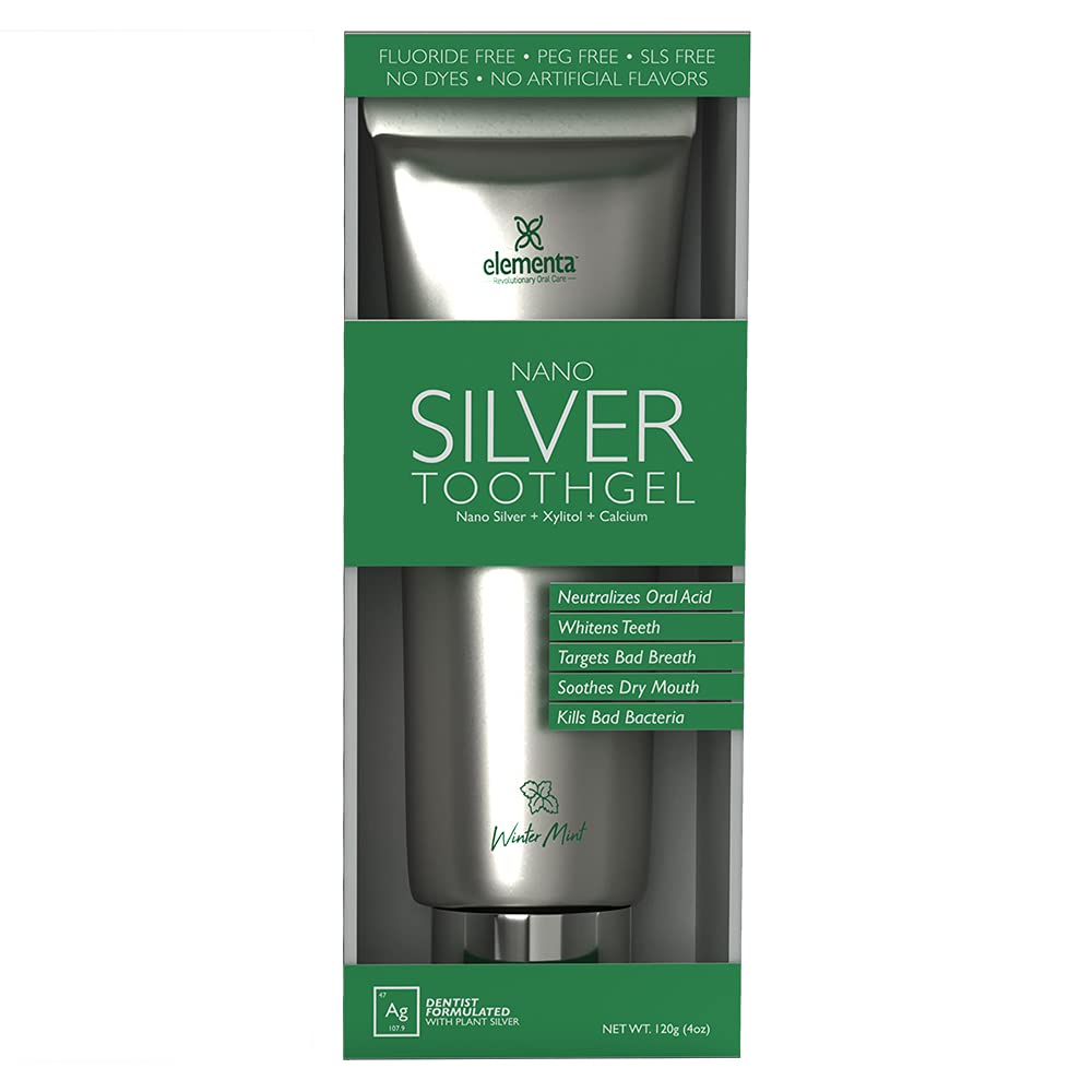 Toothpaste  Elementa Nano Silver Tooth Gel - Peppermint - 4oz