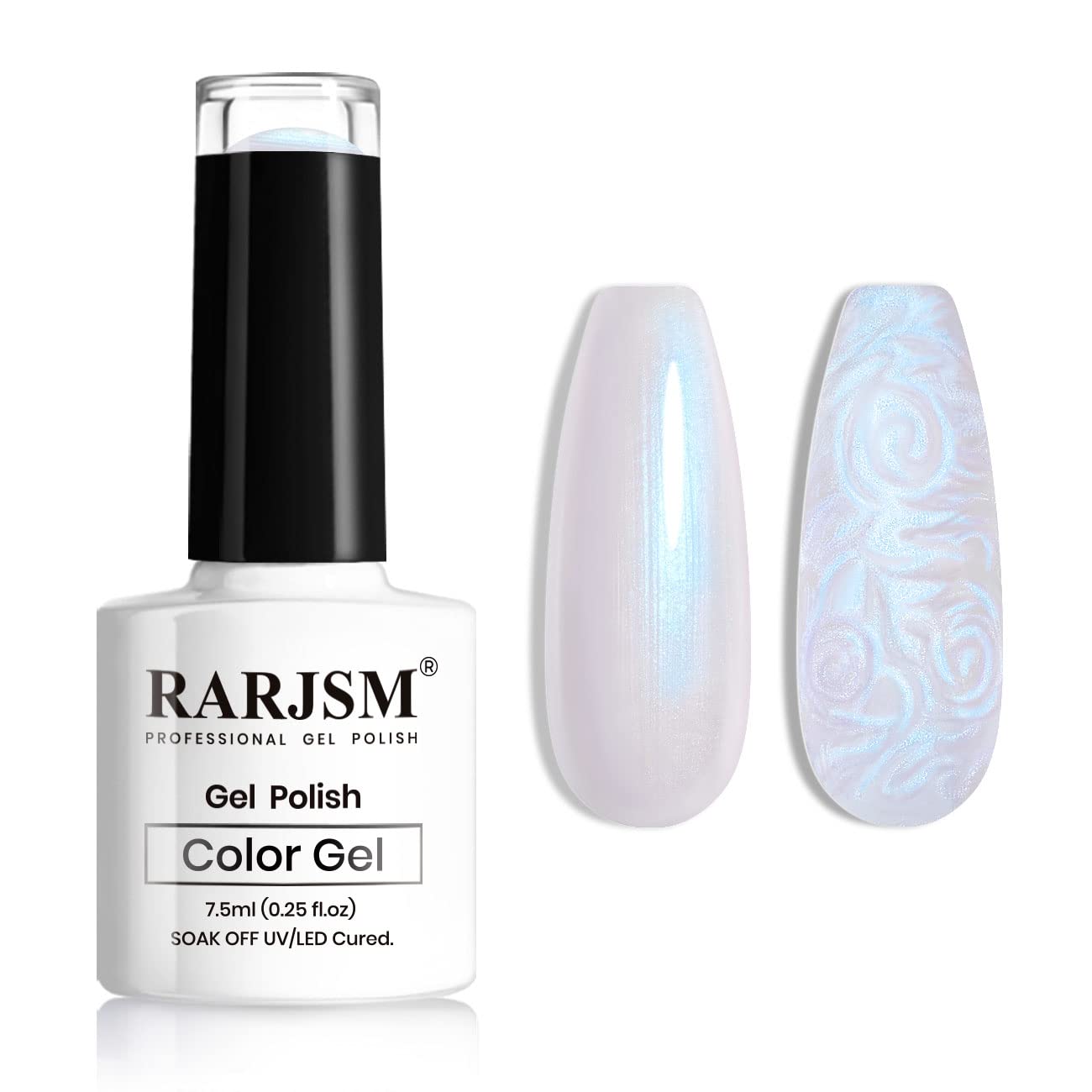 RARJSM Pearl Gel Nail Polish, Glitter Drawing Gel Polish Shimmer Mermaid Nail  Gel Soak Off UV Gel for Salon Home DIY Manicure Use US171