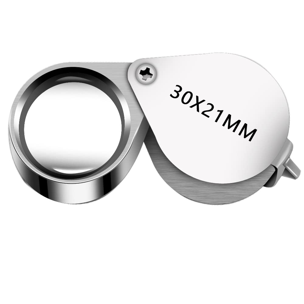 IKKEGOL 10003 30 x 22 mm. Jewellers Loupe Eye Magnifying Glass Jewelers  Magnifier Golden, 1 - Foods Co.