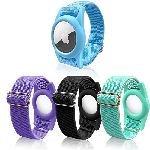 Kids Wristband For Apple AirTags Lightweight Holder Anti Scratch Bracelet  Adjustable Weave Wristband Compatible With For