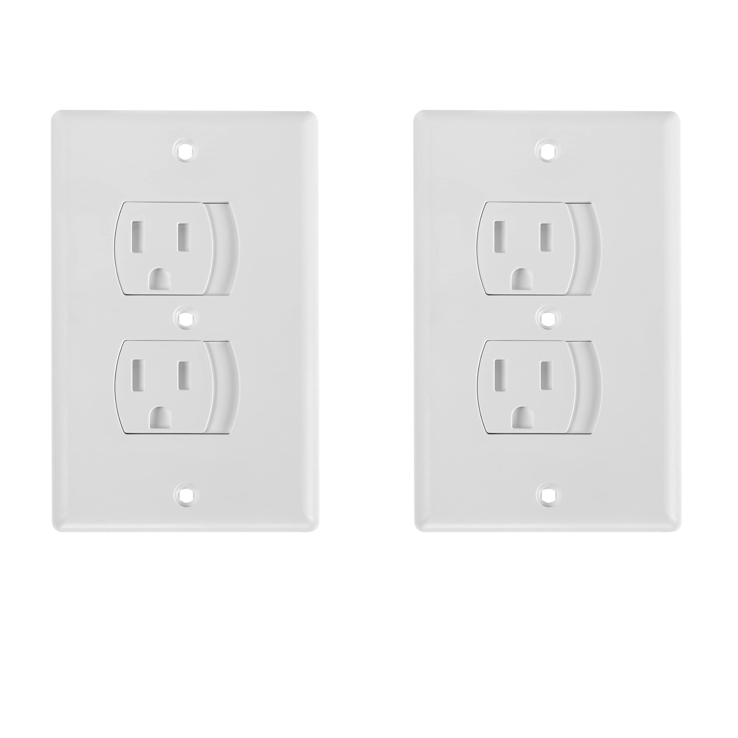 Bates- Self Closing Outlet Covers, 2 Pack, Sliding Outlet Covers