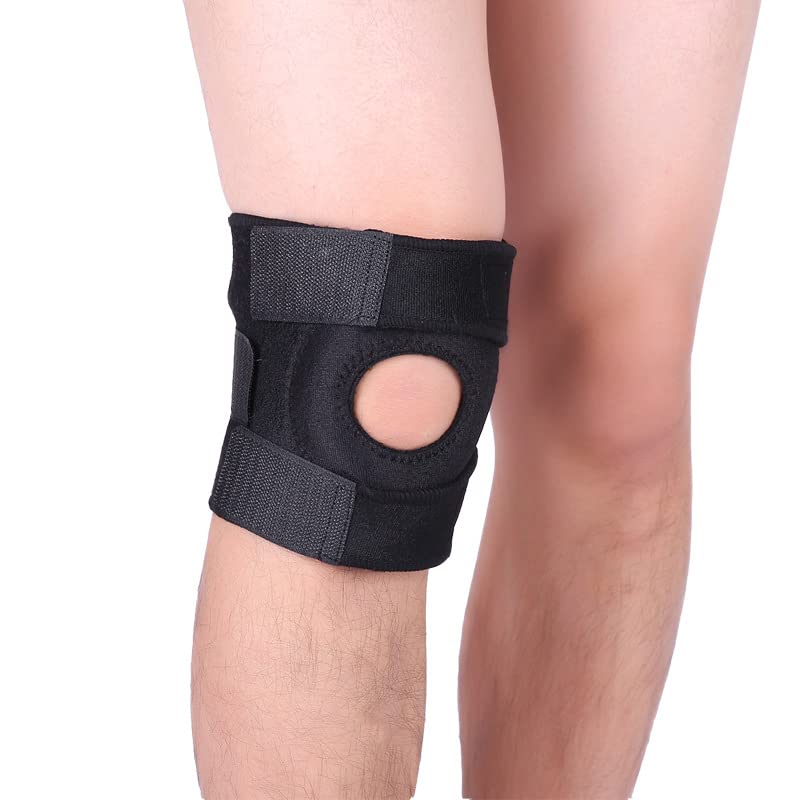 Knee Brace with Side Stabilizers & Patella Gel Pads Adjustable Velcro  Straps Knee Support Wrap for