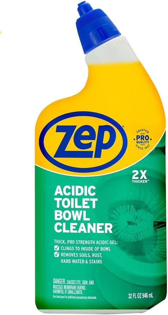 Zep Acidic Toilet Bowl Cleaner, 32 Oz, White, Wintergreen 1