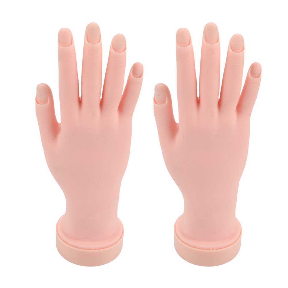 Practice Hand for Acrylic Nails, Fake Hand for Nails Practice, Flexible  Bendable Mannequin Hand, Set of