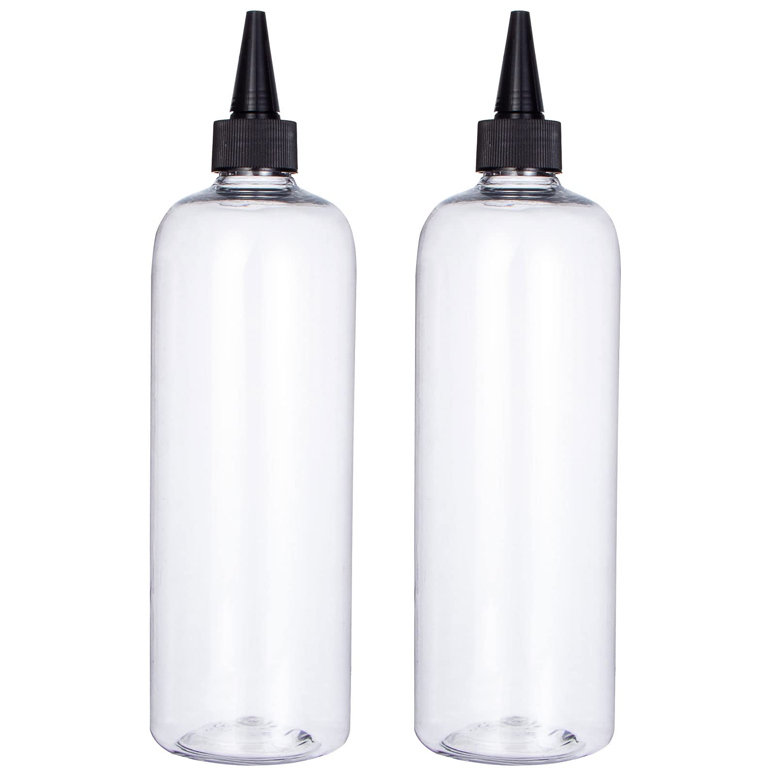 Applicator Bottle for Hair, sdoot Hair Color Applicator Bottle 2 Pack 16.9  ounce Squeeze Bottle Transparent