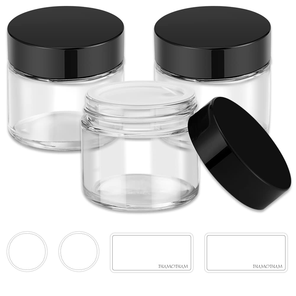 3-Oz Empty Clear Plastic Spice Containers with Lids and Labels
