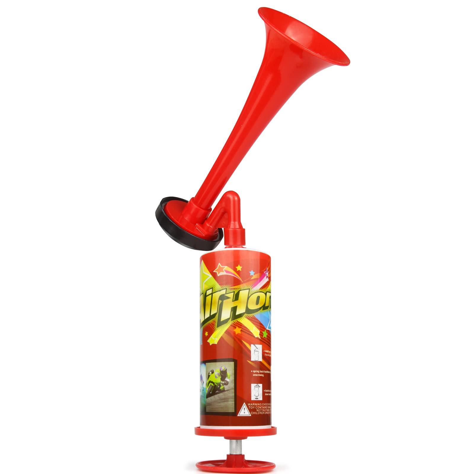 Handpush Pump Blast Air Horn HELESIN Handheld Aluminum Air Horn Gas Free  Blow Horn Loud Sound for Emergency Warning Boating Camping Party Supplies  Xmas Holiday Celebration Favors 1 PACK Large